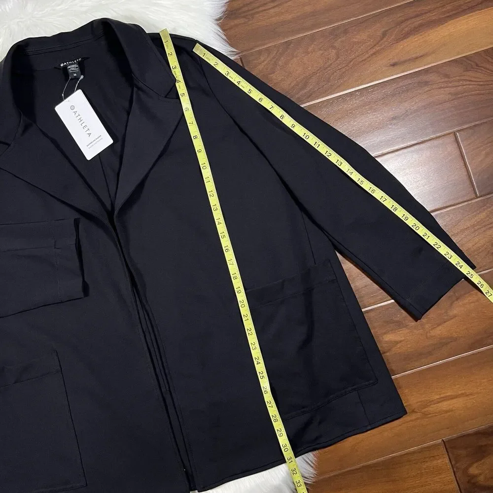 Athleta Women's‎ Plus Size 20 Black Open Front Eastbound Blazer Jacket